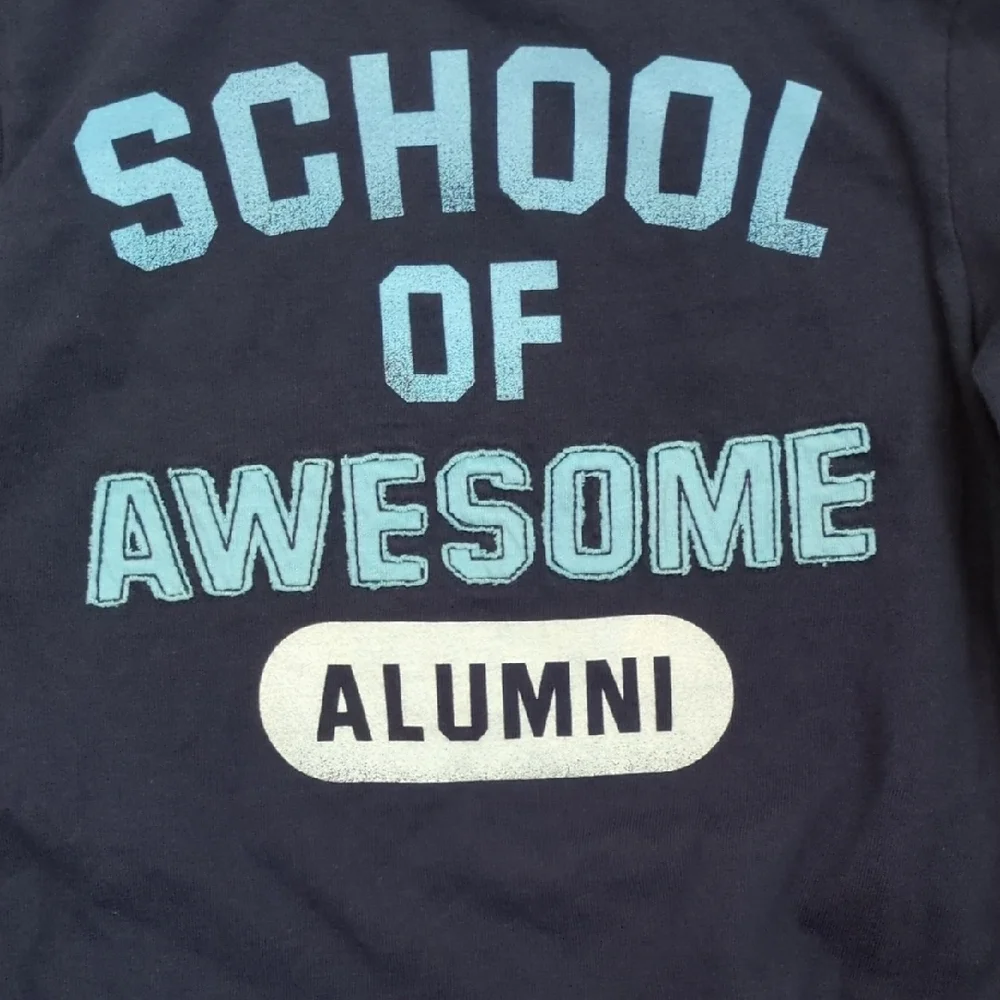 Gymboree Navy Blue 'School of Awesome Alumni' Long Sleeve Tee